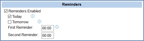 System Values - Contact Manager - CRM - Reminders
