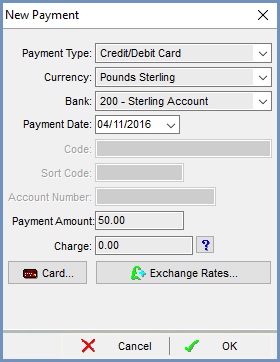 New payment popup