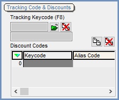 Tracking Code & Discounts area in the Sales Orders Additional Tab