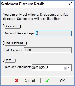 Settlement Discount Dialog