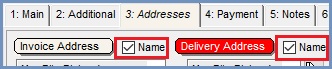 Sales Order Addresses tab Name checkboxes